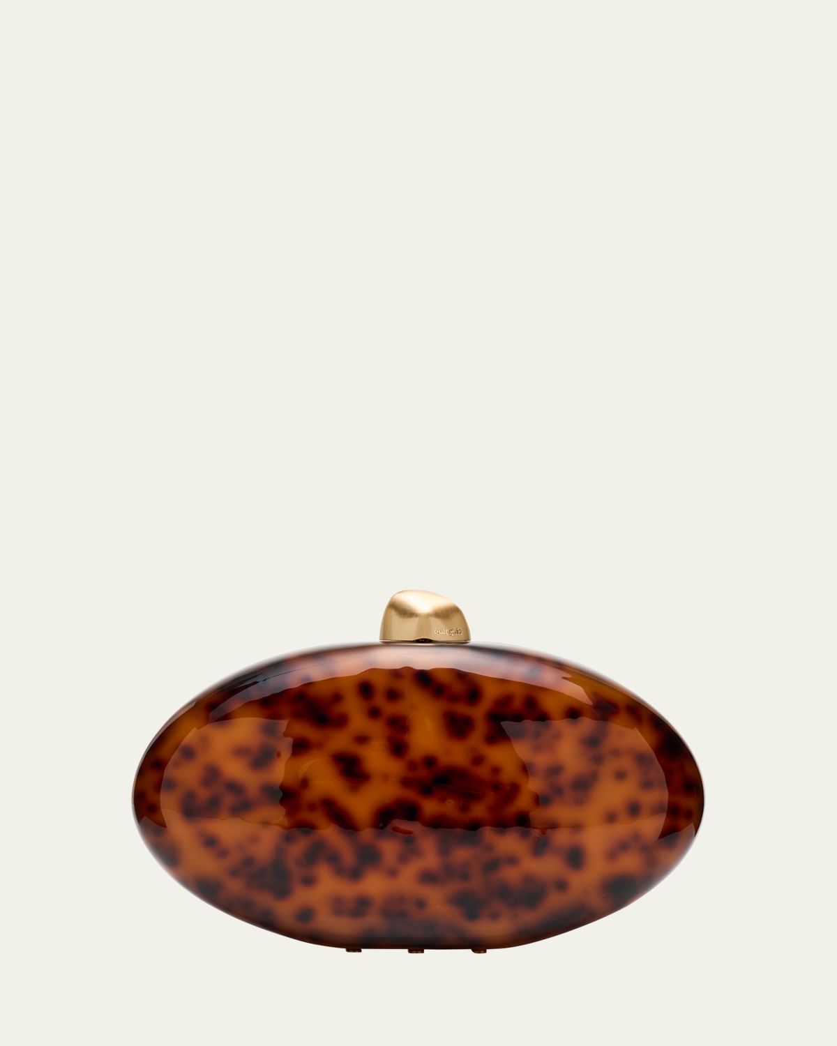 Cult Gaia Eviana Tortoise Acrylic Clutch Bag