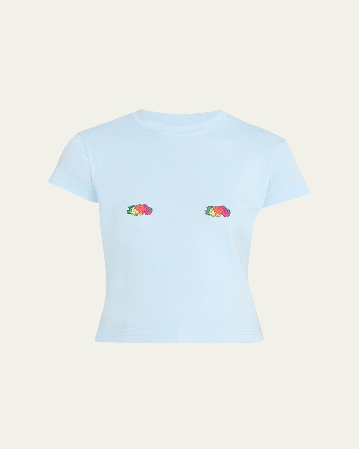 HOMMEGIRLS x Fruit Of The Loom Fruity Double-Logo Short-Sleeve Baby Tee