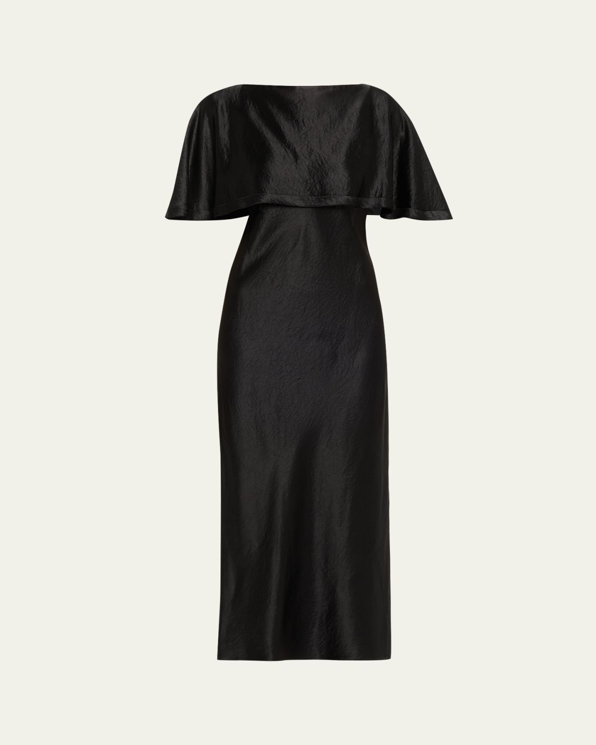 Jason Wu Collection Washed Twill Cape-Sleeve Midi Dress