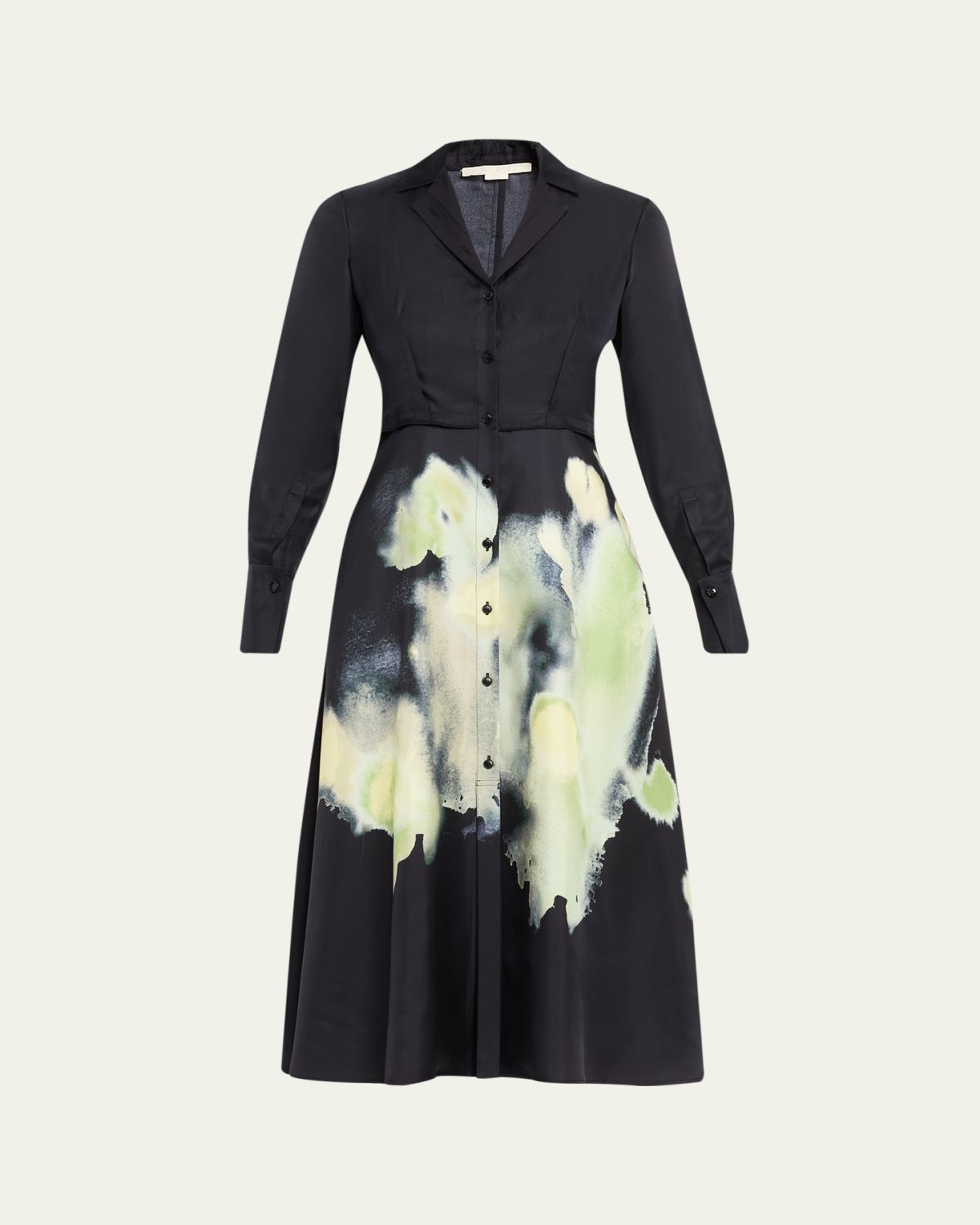 Jason Wu Collection Watercolor Floral Silk Shirtdress