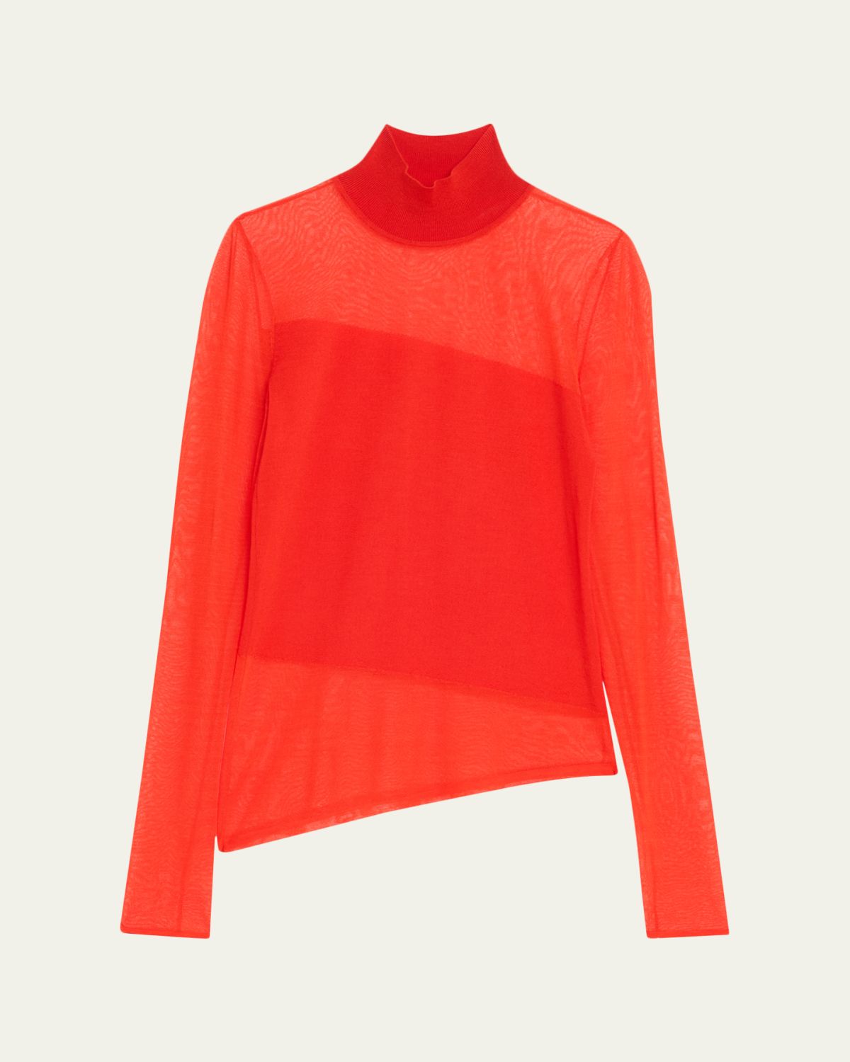 Jason Wu Collection Mock-Neck Asymmetric Sheer Merino Wool Sweater | Thumbnail 6 Jason Wu Collection Mock-Neck Asymmetric Sheer Merino Wool Sweater | Thumbnail 6