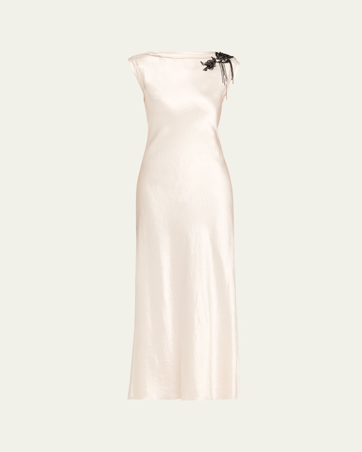 Jason Wu Collection Embellished Washed Twill Column Gown