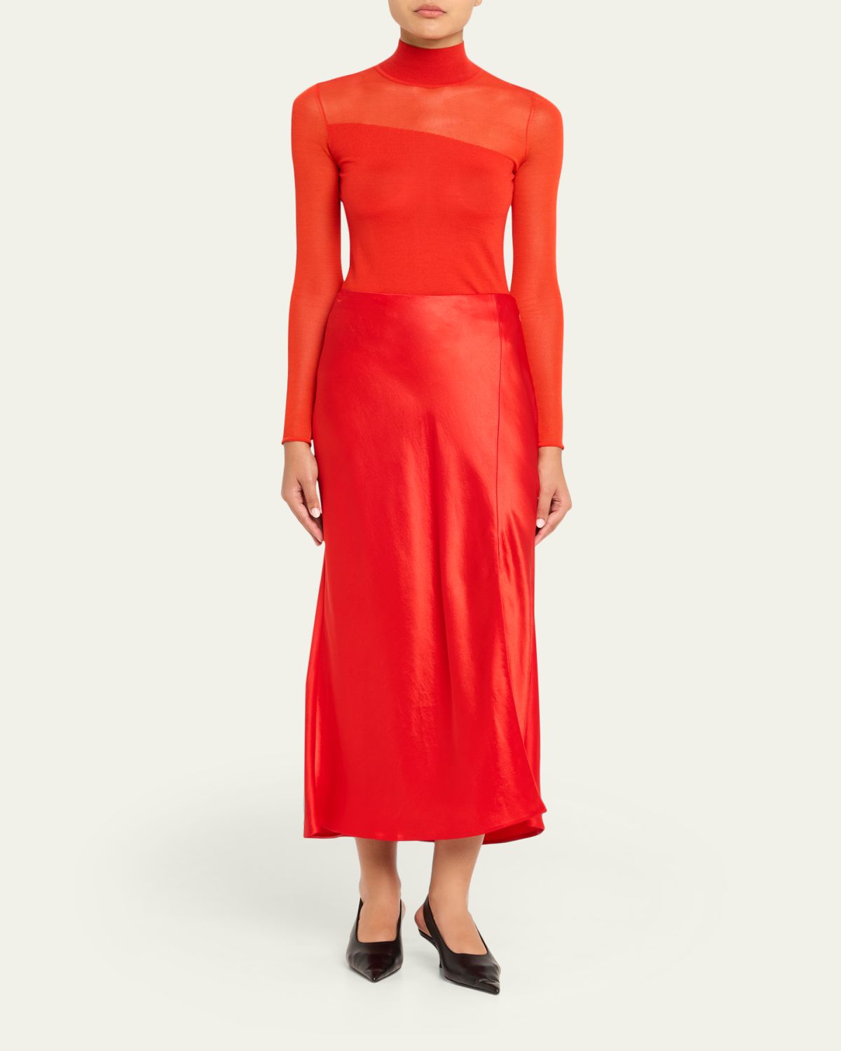Jason Wu Collection Satin Twill Bias Midi Skirt | Thumbnail 2 Jason Wu Collection Satin Twill Bias Midi Skirt | Thumbnail 2