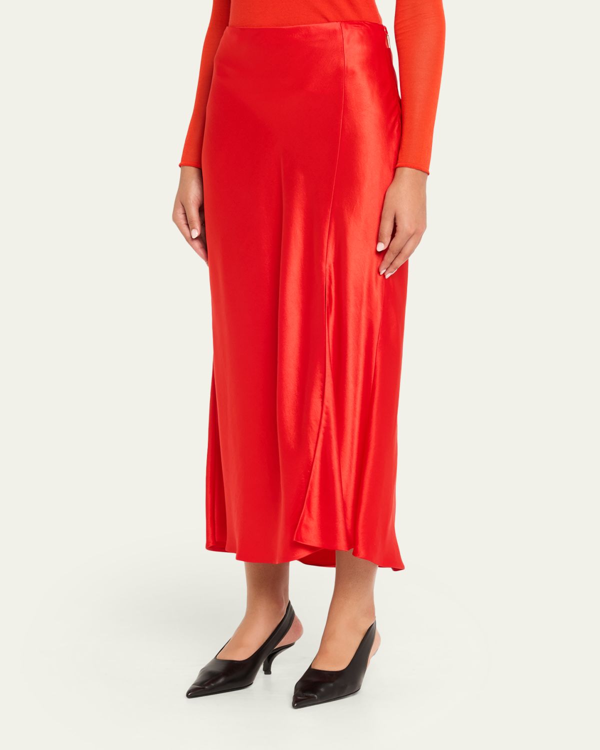 Jason Wu Collection Satin Twill Bias Midi Skirt | Thumbnail 4 Jason Wu Collection Satin Twill Bias Midi Skirt | Thumbnail 4