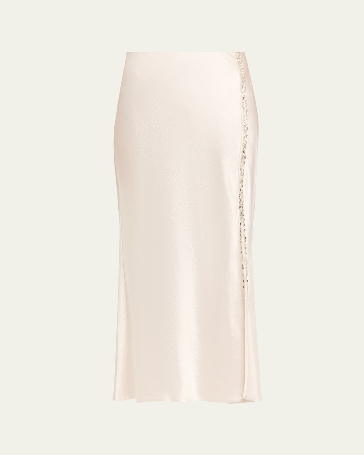 Jason Wu Collection Crystal-Trim Washed Twill Bias Midi Skirt