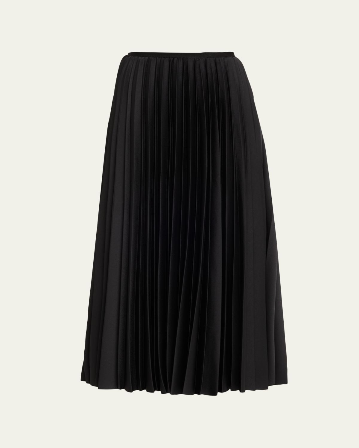 Jason Wu Collection Pleated Crepe Satin Midi Skirt