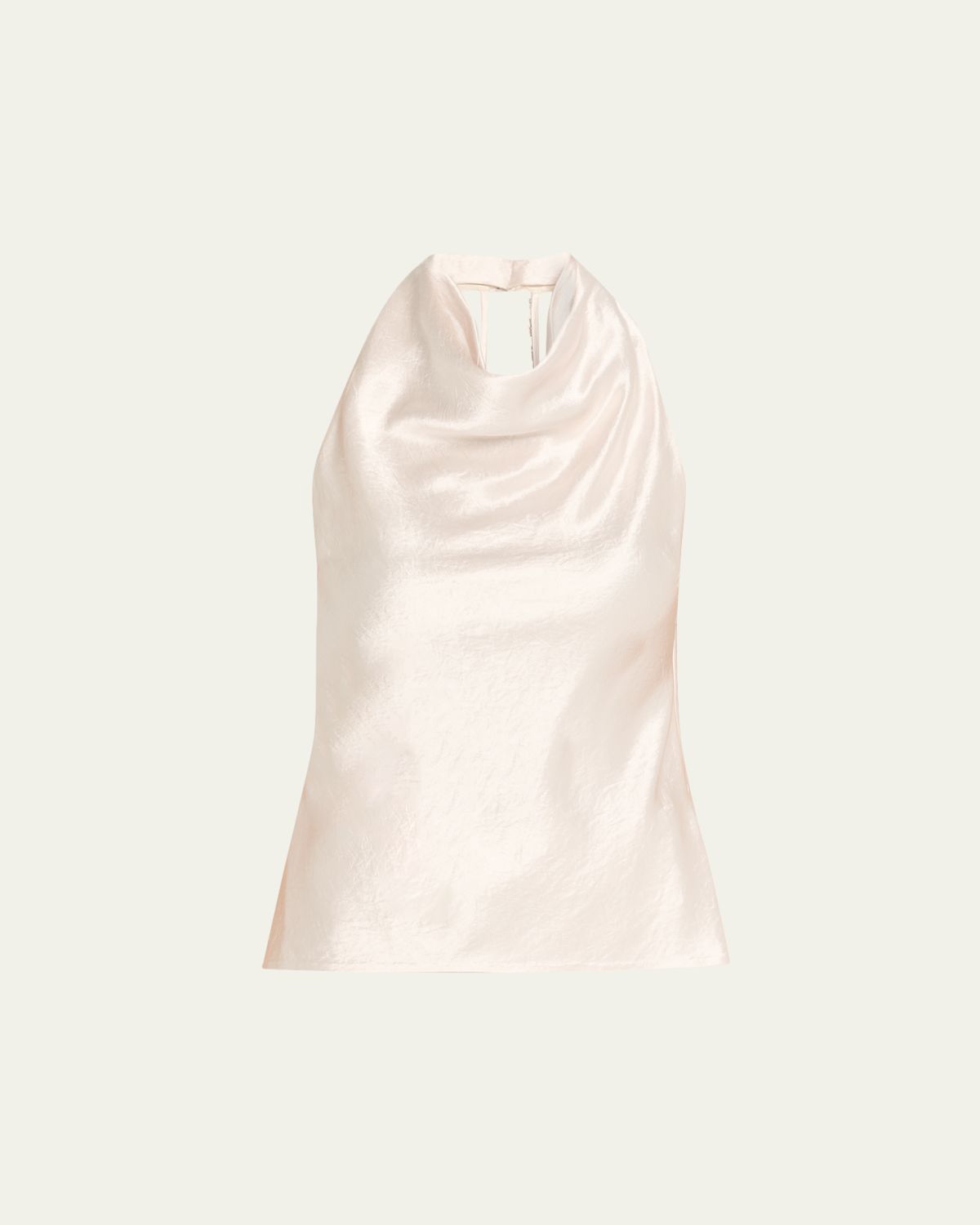 Jason Wu Collection Crystal-Embellished Washed Twill Cowl Halter Top