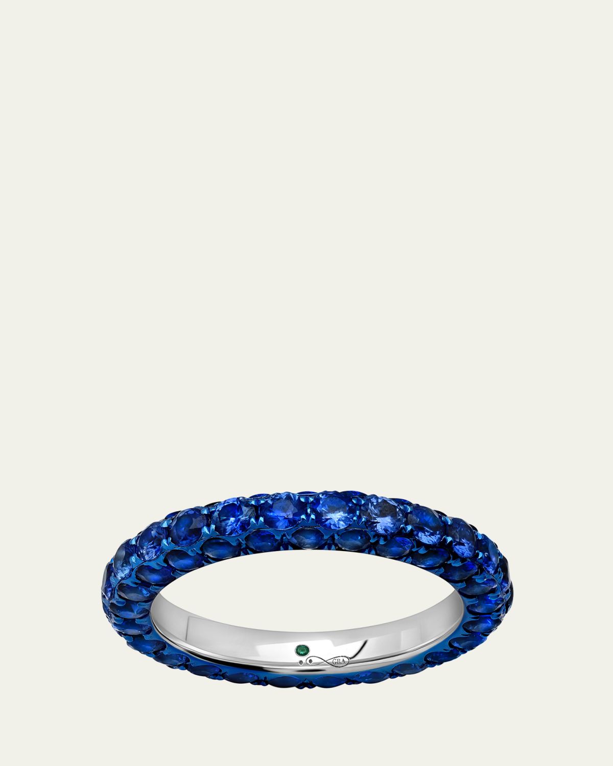 Graziela Gems Blue Rhodium Blue Sapphire 3-Sided Band Ring | Thumbnail 5 Graziela Gems Blue Rhodium Blue Sapphire 3-Sided Band Ring | Thumbnail 5