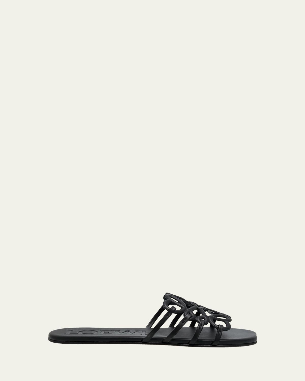 Loewe Petal Leather Anagram Slide Sandals