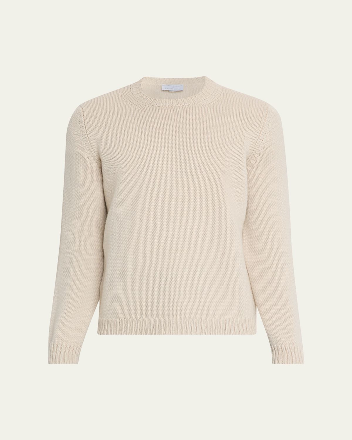 Anderson & Sheppard Men's Plain Knit Cashmere Crewneck Sweater | Thumbnail 6 Anderson & Sheppard Men's Plain Knit Cashmere Crewneck Sweater | Thumbnail 6