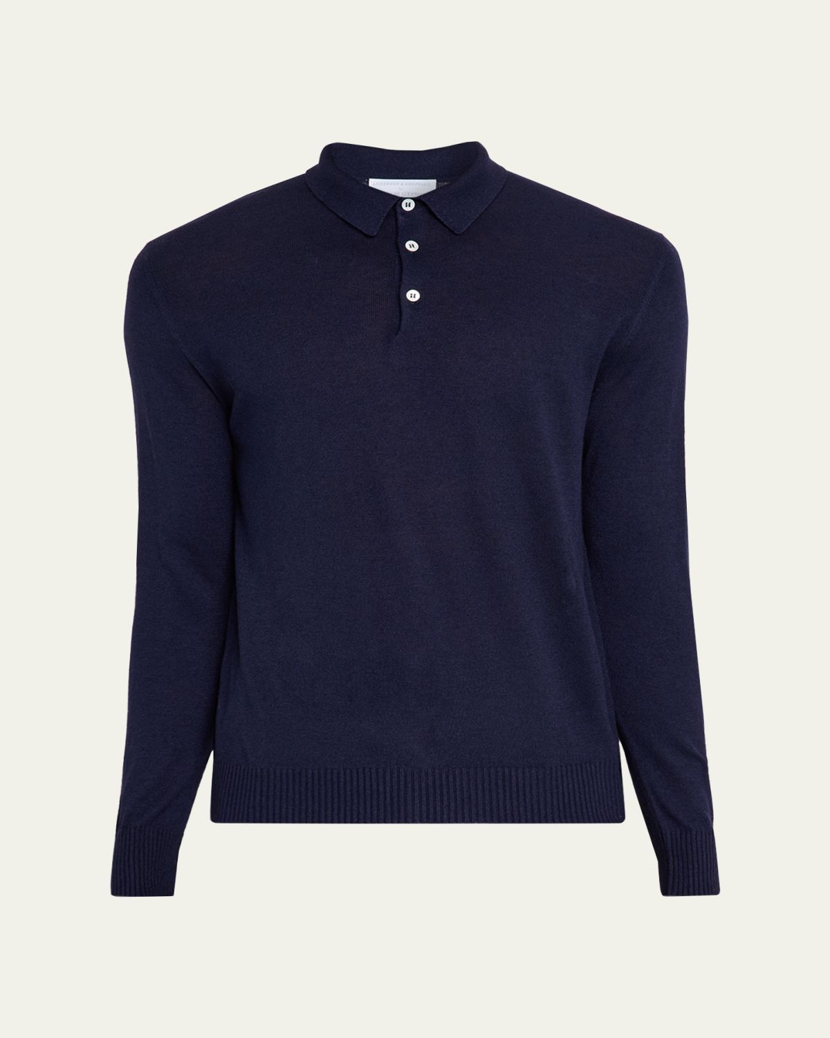 Anderson & Sheppard Men 's Silk and Cashmere Polo Sweater