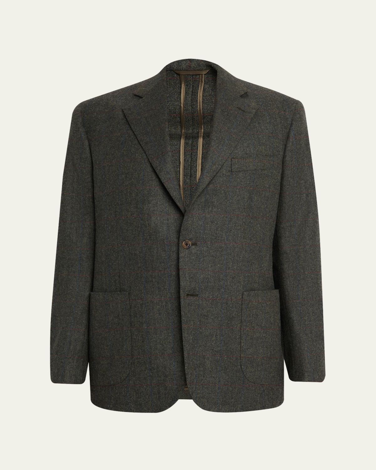 Anderson & Sheppard Men 's Single-Breasted Wool Cashmere Sport Coat