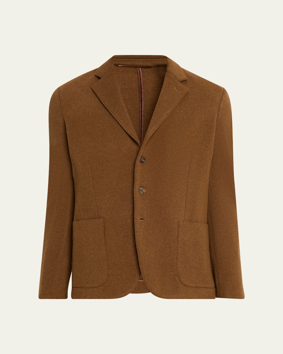 Anderson & Sheppard Men 's Single-Breasted Wool and Cashmere Unstructured Knit Blazer