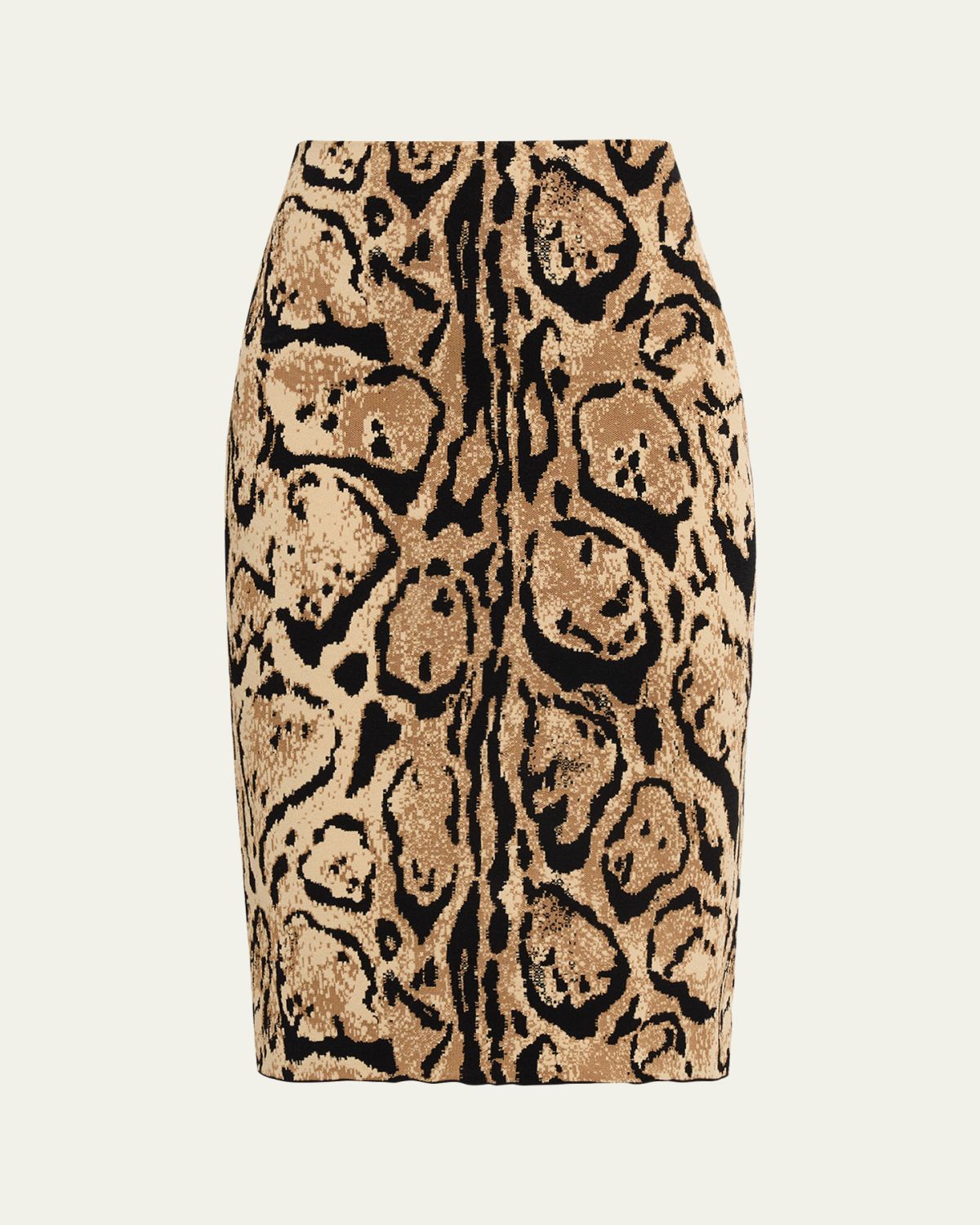Stella McCartney Leopard Jacquard Knit Pencil Skirt