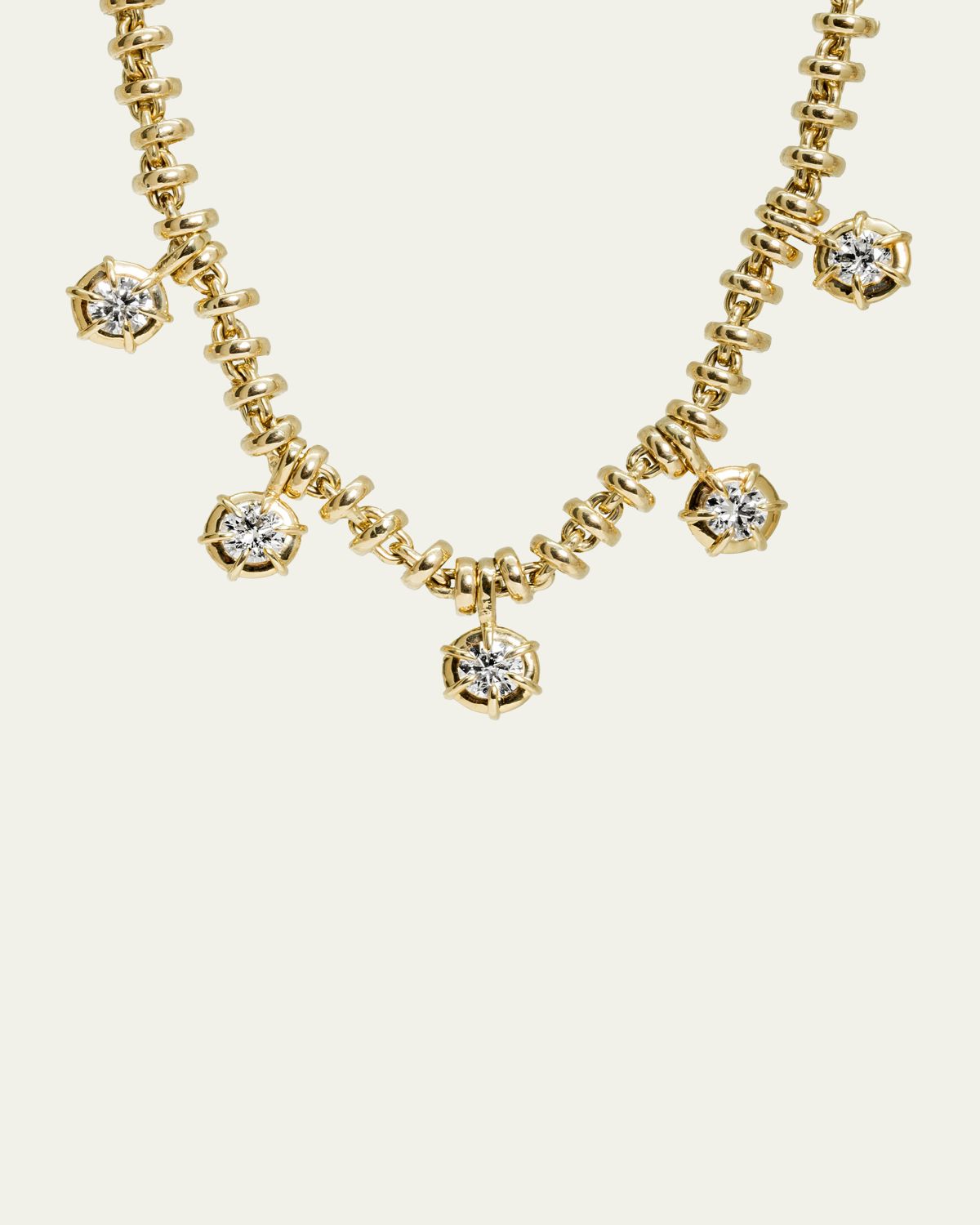 Dara Kaye Mega Rolling Solar Drop Necklace with Lab-Grown Diamonds