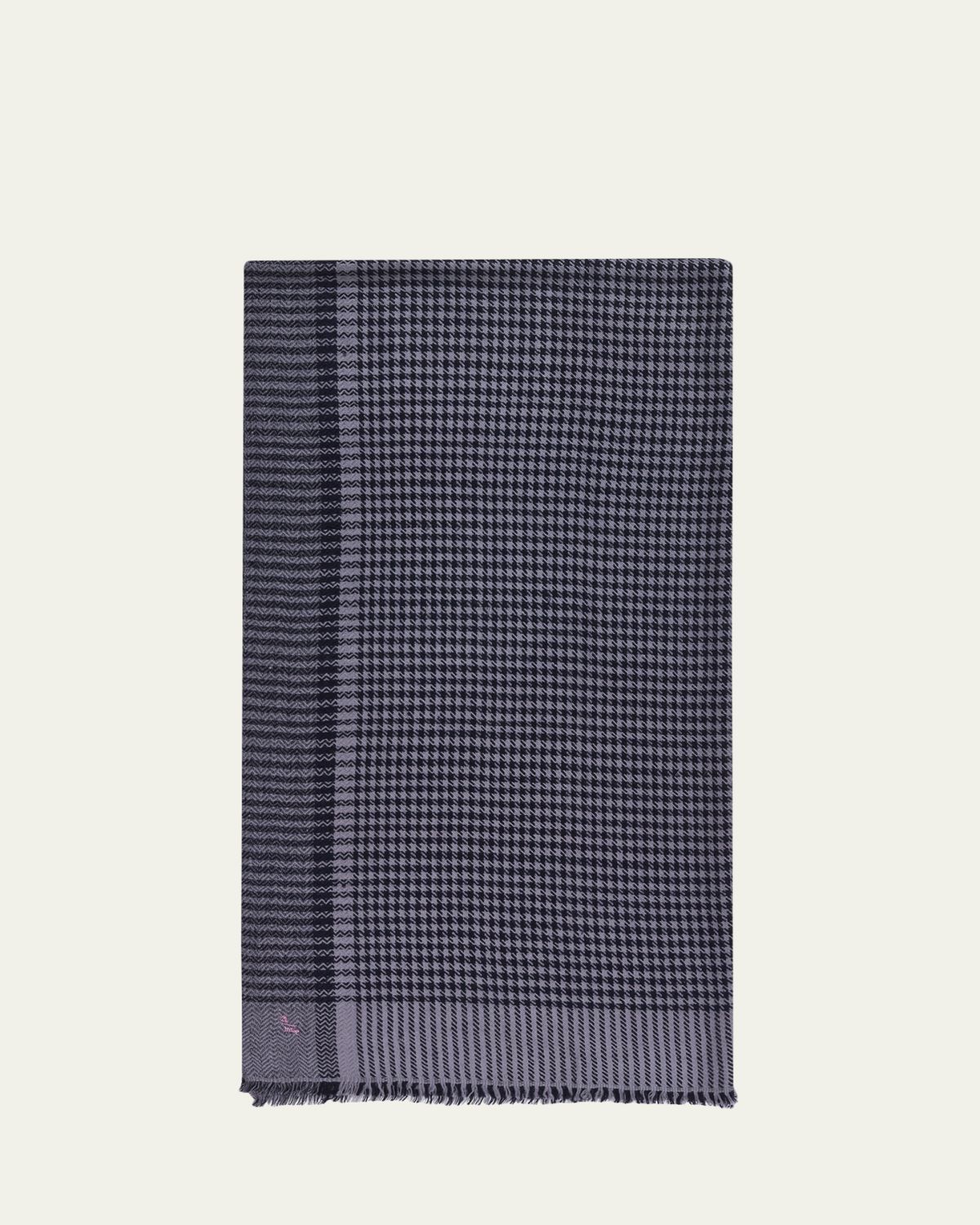 Anderson & Sheppard Men 's Handwoven Houndstooth Cashmere Scarf