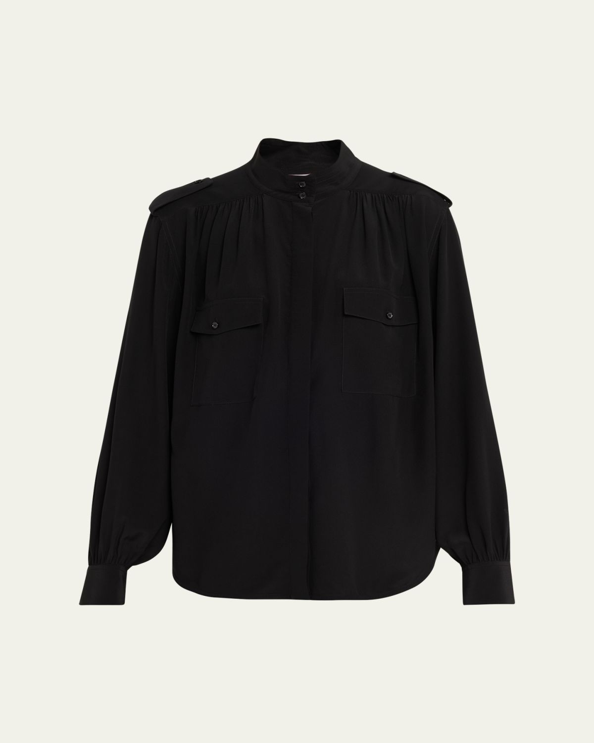 Chloe Organic Silk Crepe De Chine Top