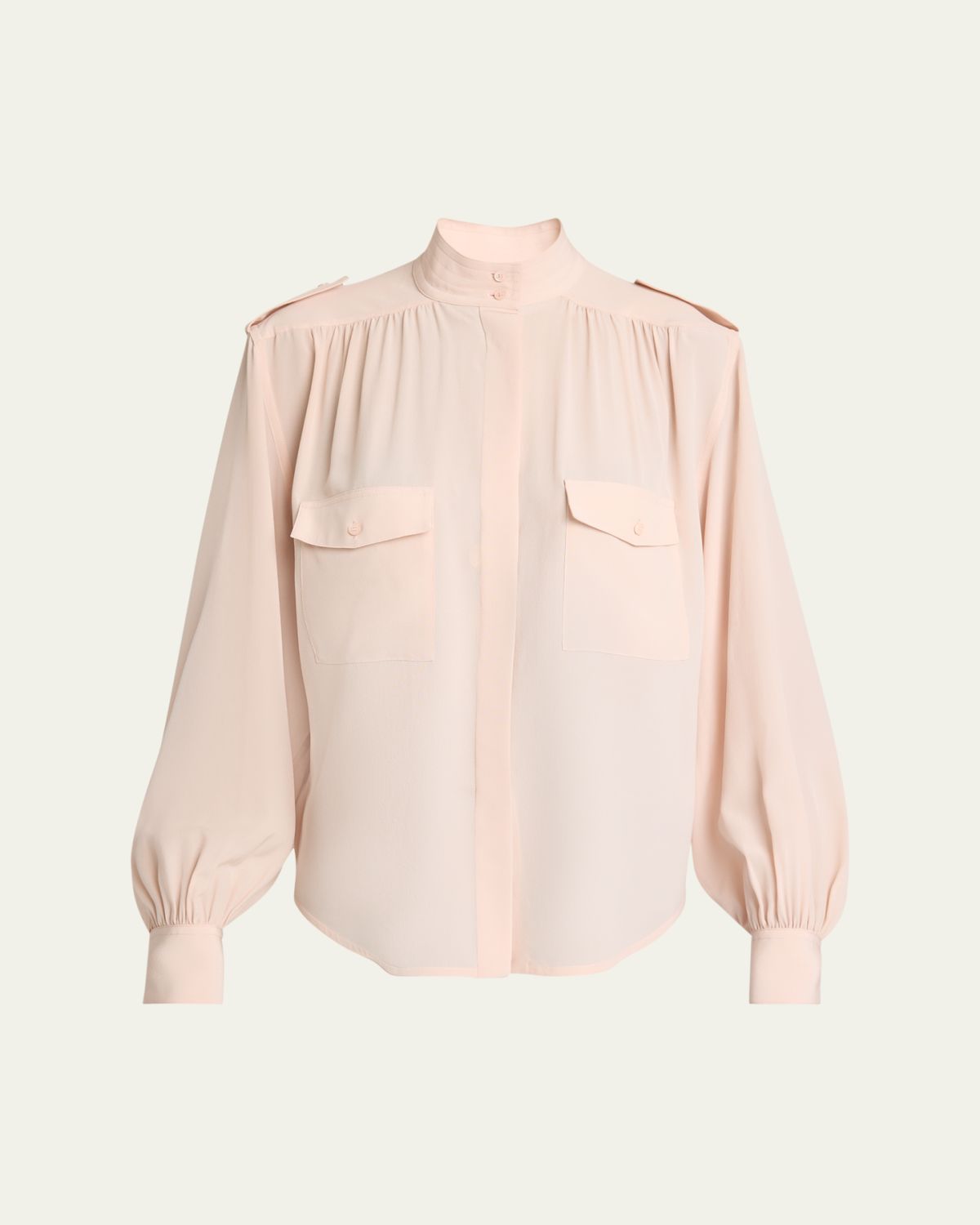 Chloe Organic Silk Crepe De Chine Top | Thumbnail 6