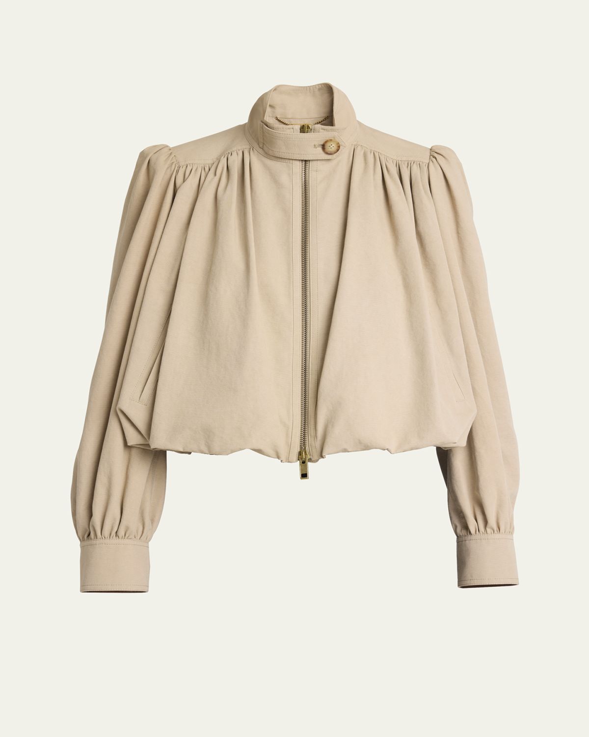 Chloe Shirred Canvas Jacket