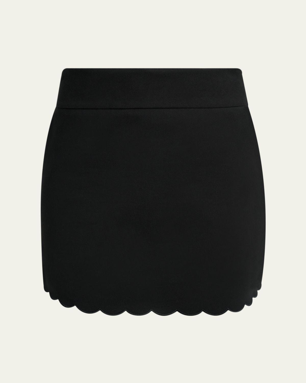 Chloe Scalloped Soft Cavalry Mini Skirt