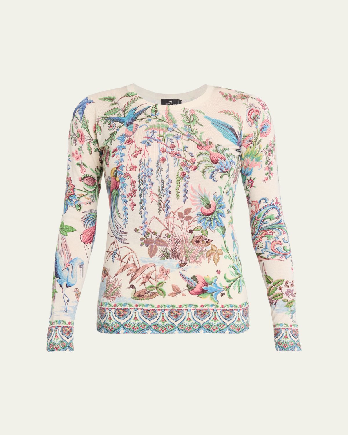Etro Flora and Fauna Silk Cashmere Sweater