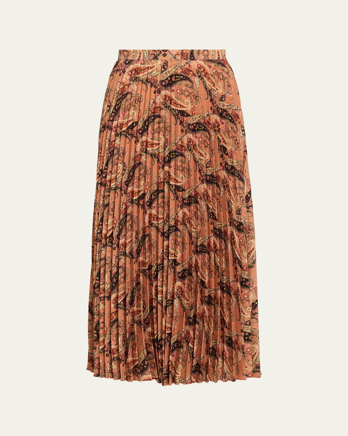 Etro Pleated Paisley Maxi Skirt