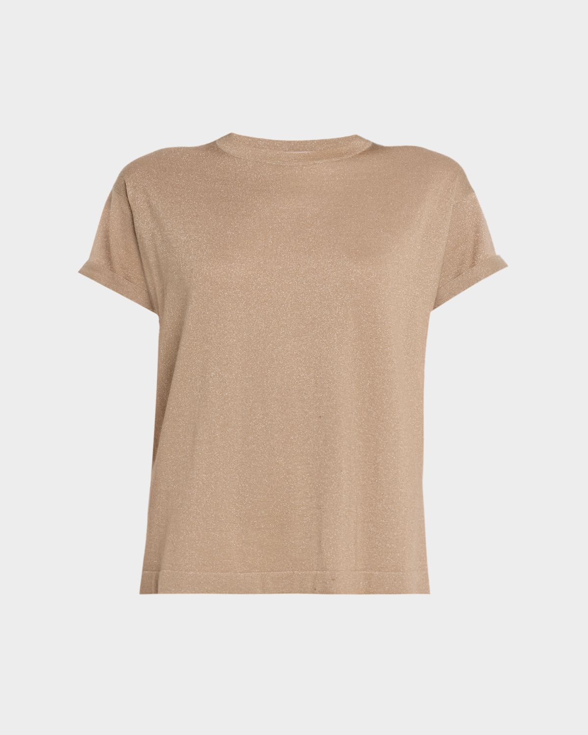 Brunello Cucinelli Cashmere Silk Lurex Short-Sleeve T-Shirt