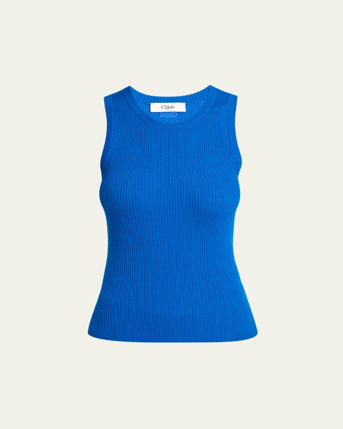 Chloe Wool Rib Knit Tank Top