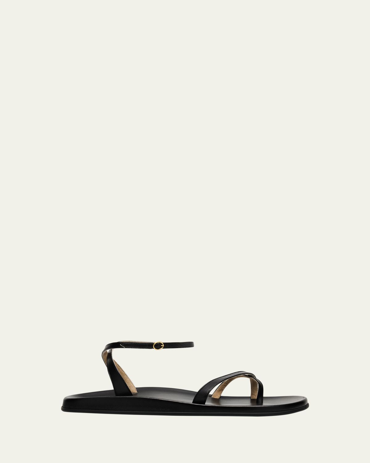 THE ROW Hugh Leather Ankle-Strap Sandals