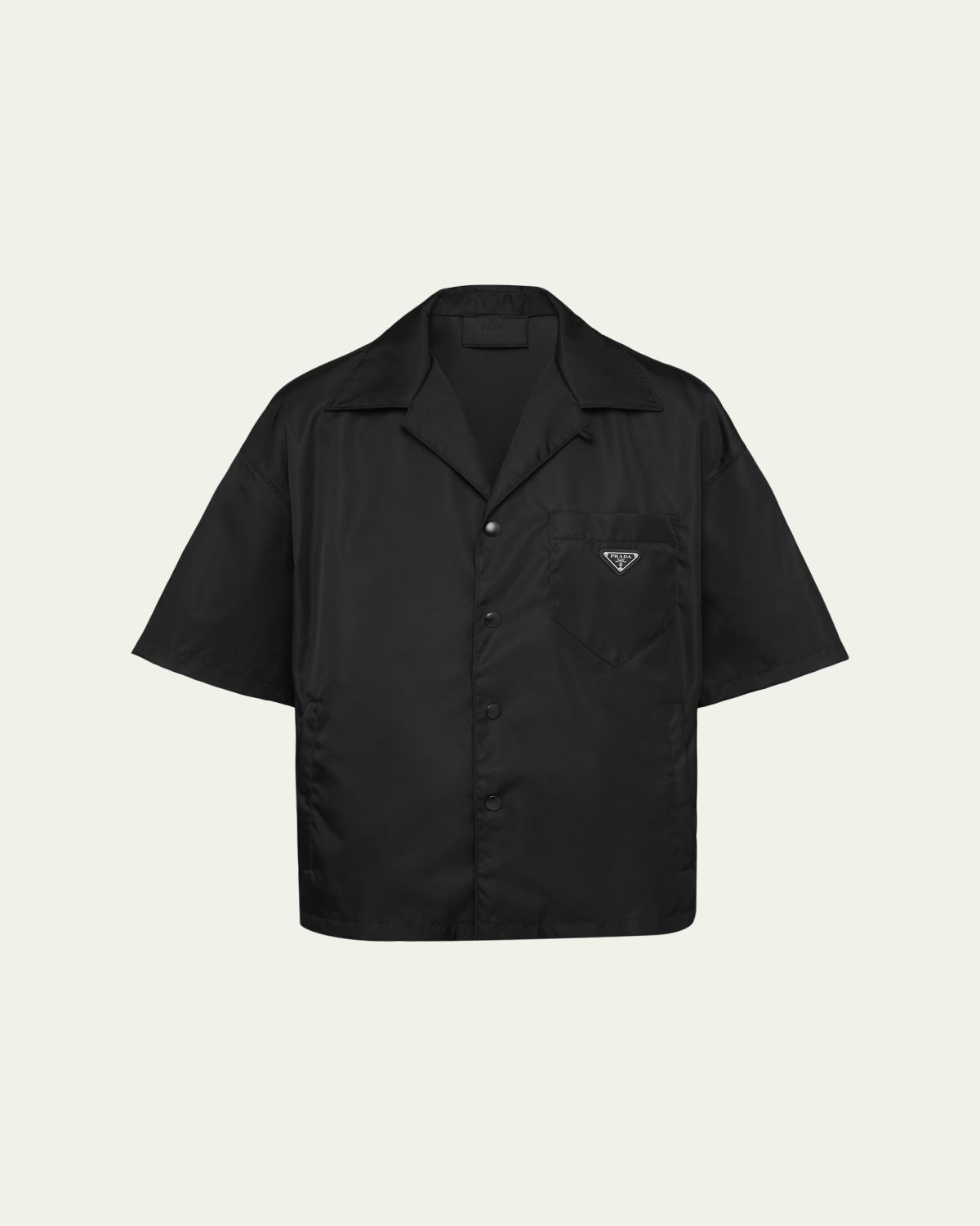 Prada en's Re-Nylon Bowling Shirt with Pocket