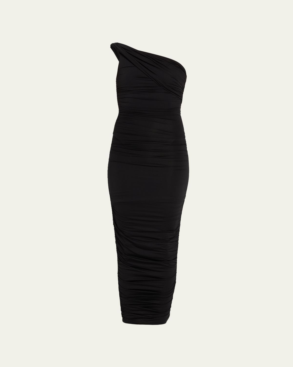 L 'Agence Cheryl Shirred Midi Dress