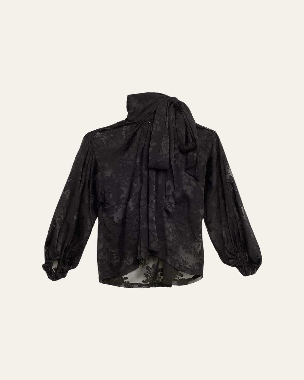 L 'Agence Rhett Burnout Satin Blouse