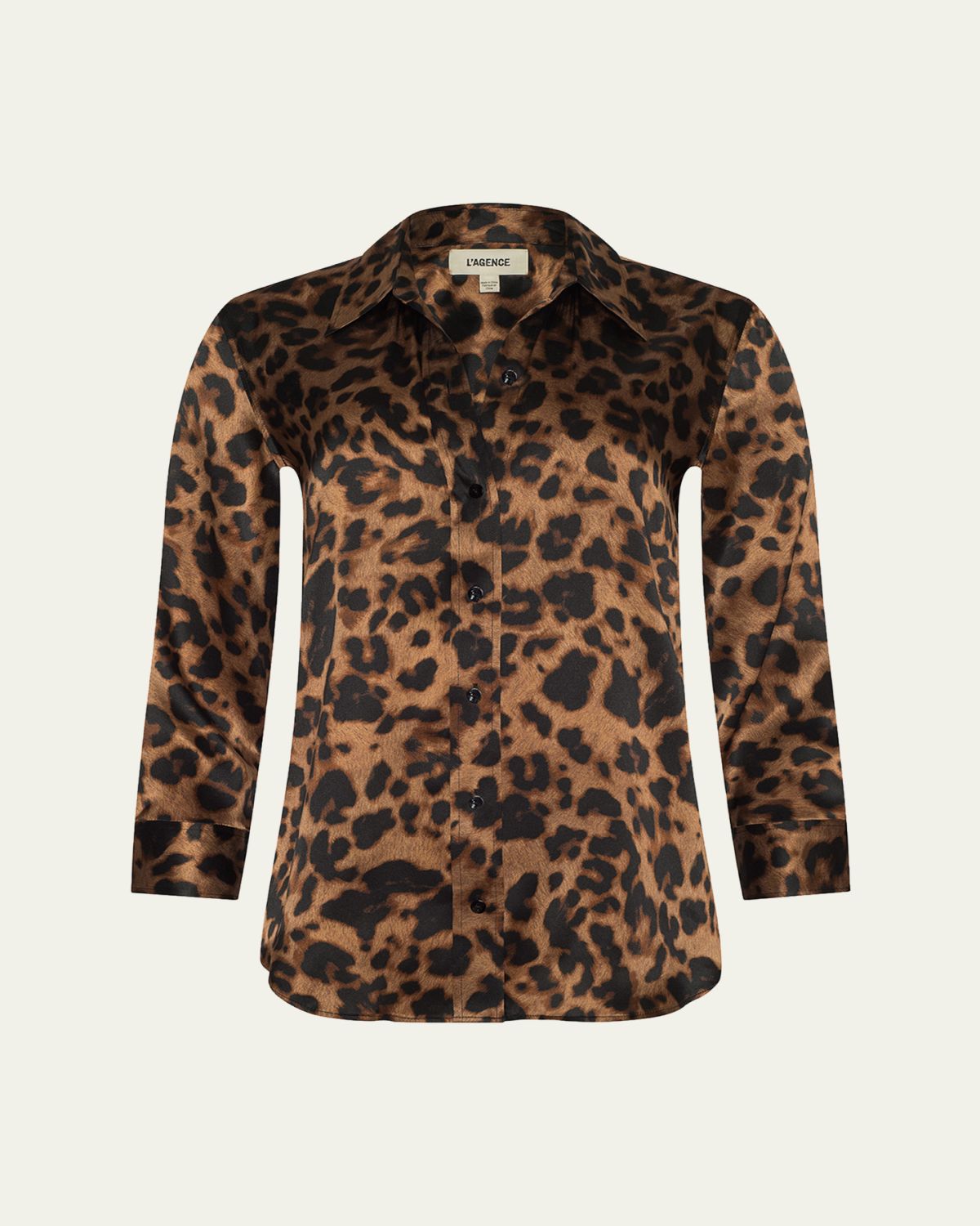 L 'Agence Leopard Dani Silk Blouse
