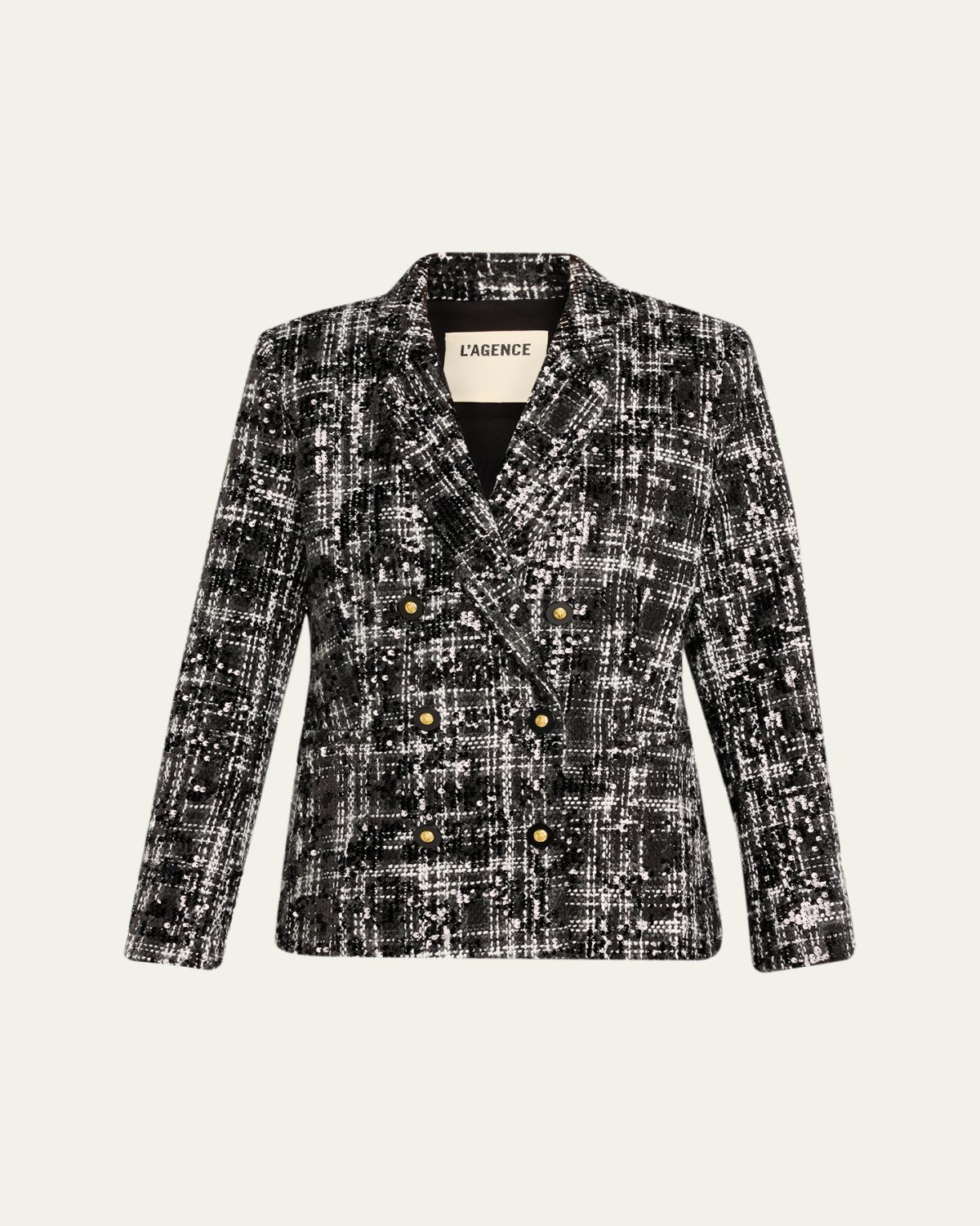 L 'Agence Colin Sequined Tweed Blazer