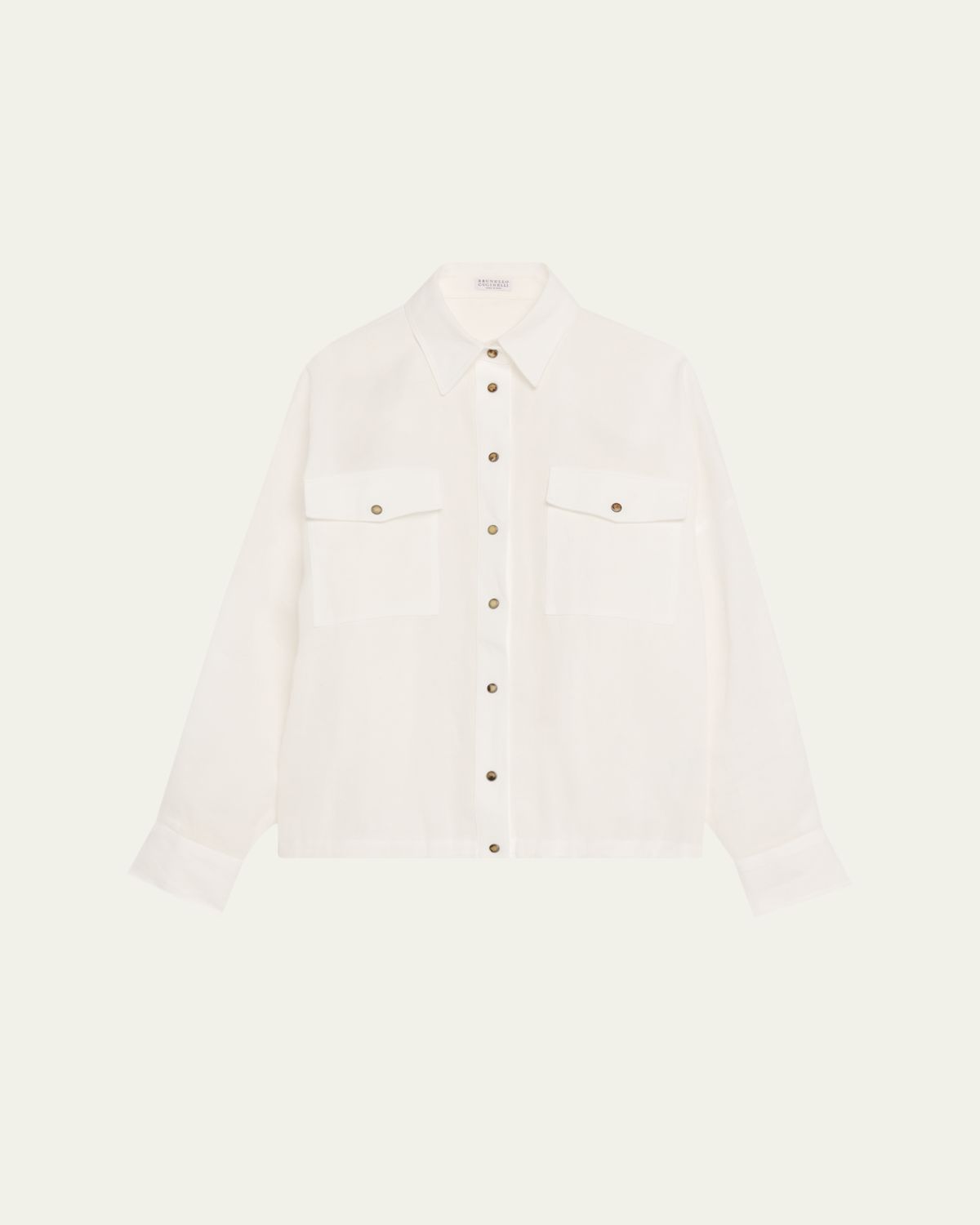 Brunello Cucinelli Structured Cotton Utility Shirt