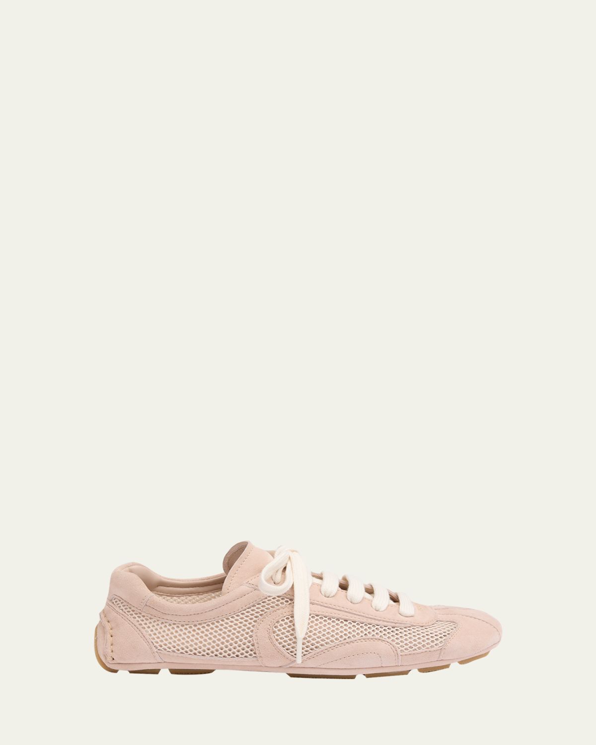Prada Monte Carlo Leather And Mesh Low-Top Sneakers