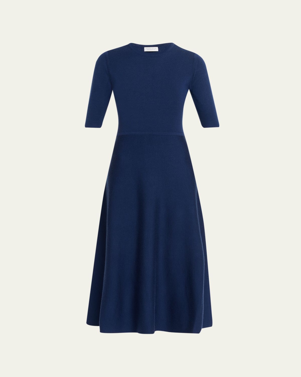 Gabriela Hearst Seymore Heathered Wool-Cashmere Knit Midi Dress