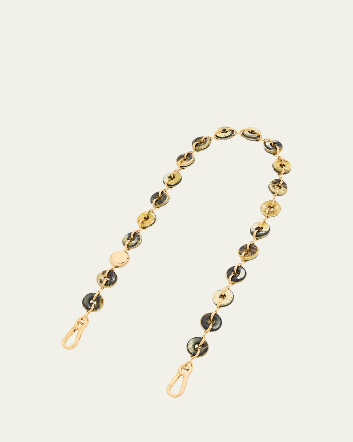 Loewe Donut Chain Shoulder Strap in Acetate and Stainless Steel