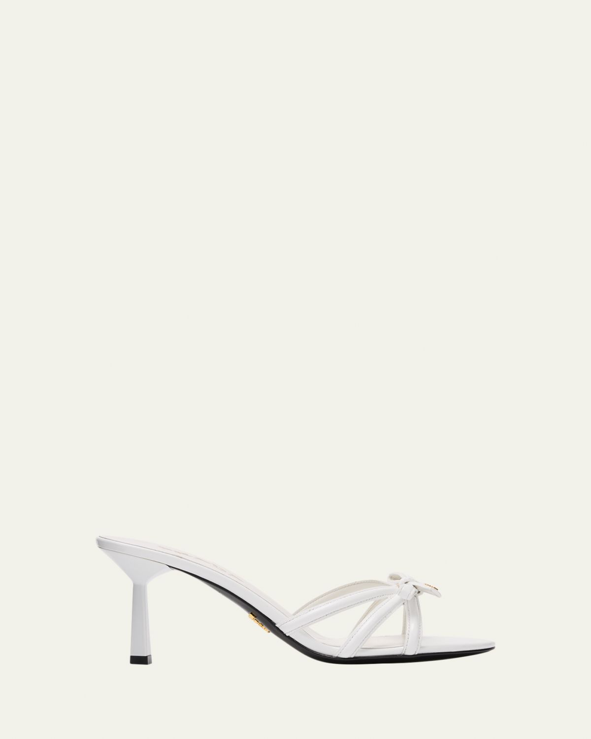 Prada 75mm Vernice Leather Mule Sandals