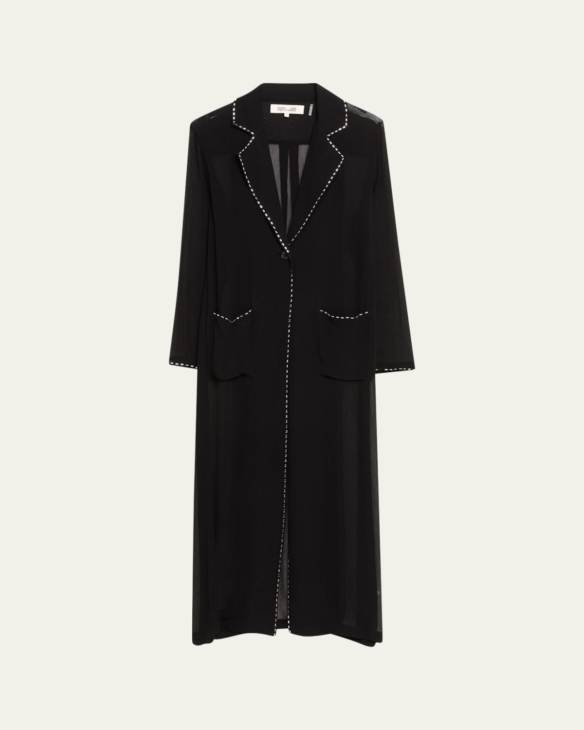 Diane von Furstenberg Vesper Crystal-Trim Chiffon Duster | Thumbnail 10 Diane von Furstenberg Vesper Crystal-Trim Chiffon Duster | Thumbnail 10