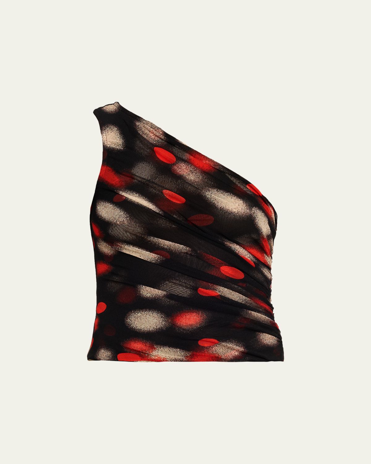 Diane von Furstenberg Athena Ruched One-houlder Mesh Top | Thumbnail 10