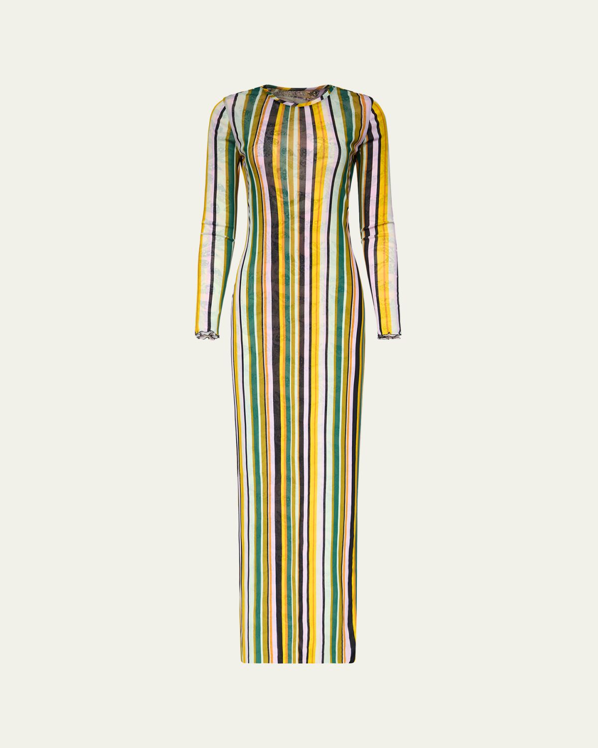 Diane von Furstenberg Arabella Reversible Multi-Print Long-Sleeve Maxi Dress