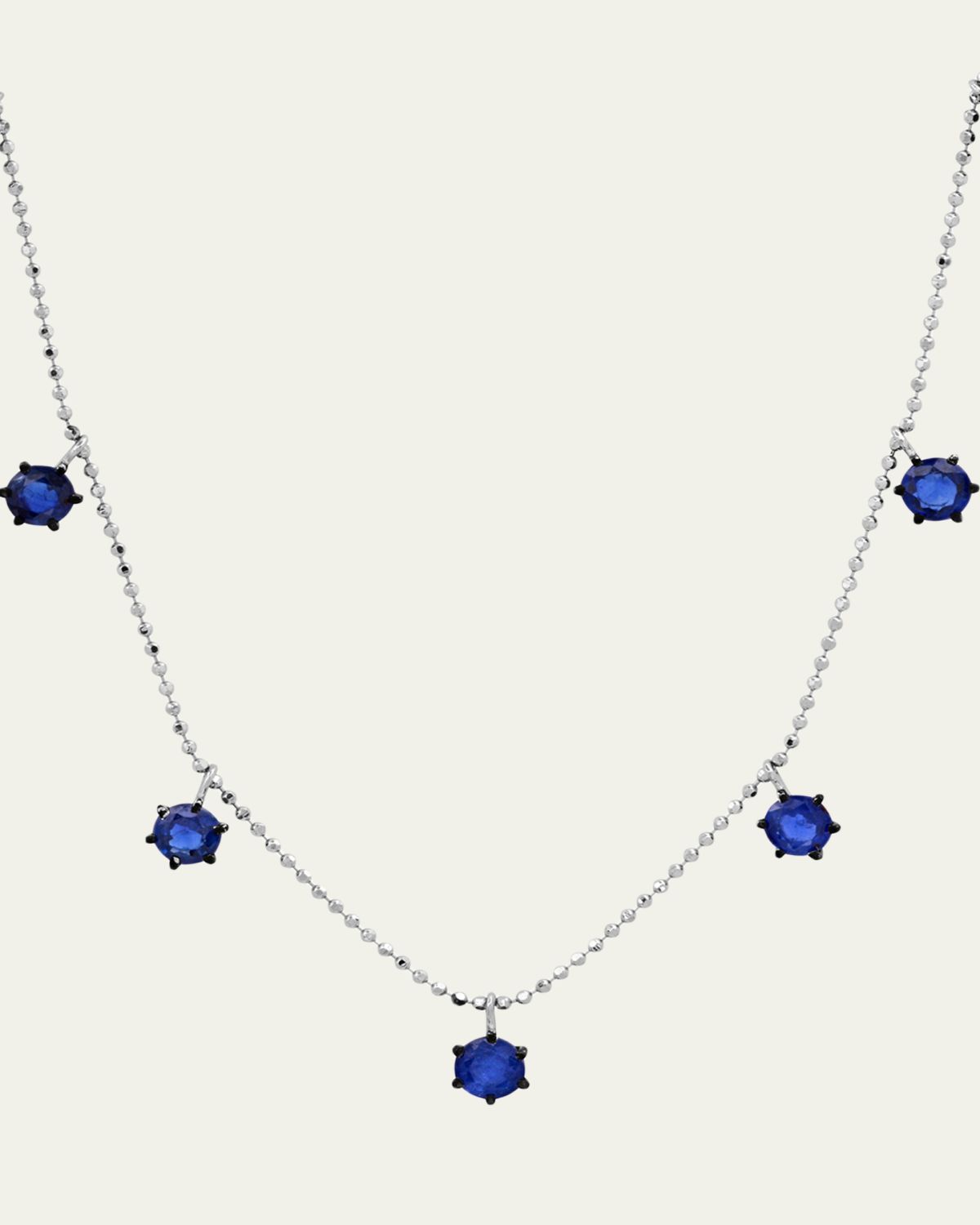 Graziela Gems 18K Blue Sapphire Floating Necklace
