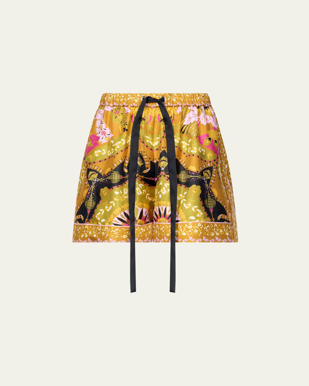 Diane von Furstenberg Delfine Floral-Print Silk Shorts