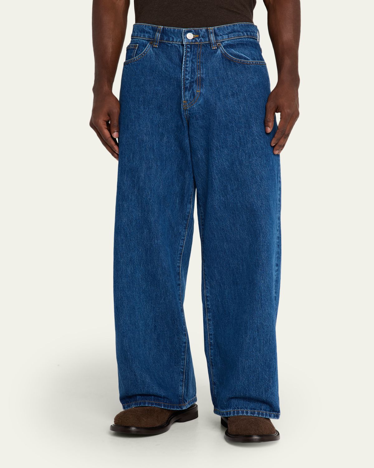 Jeanerica Men's Med Blue Denim Wide-Leg Jeans | Thumbnail 4 Jeanerica Men's Med Blue Denim Wide-Leg Jeans | Thumbnail 4