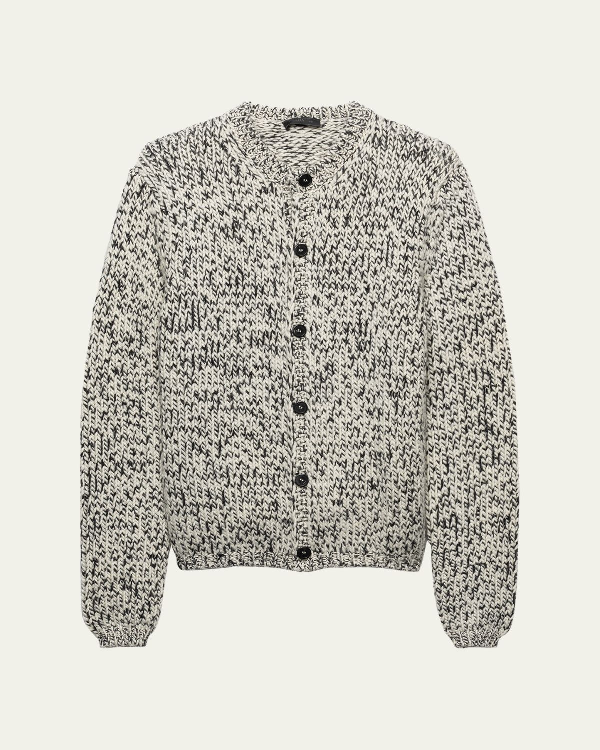 Prada Men's Melange Wool Knit Cardigan