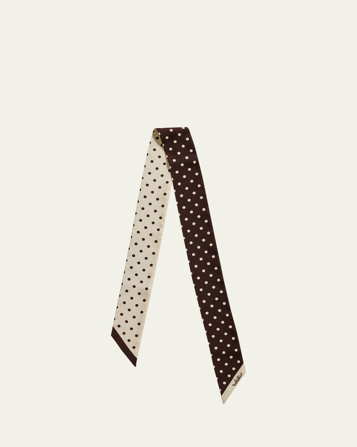 Valentino Garavani Reversible Silk Twill Skinny Scarf | Thumbnail 5 Valentino Garavani Reversible Silk Twill Skinny Scarf | Thumbnail 5