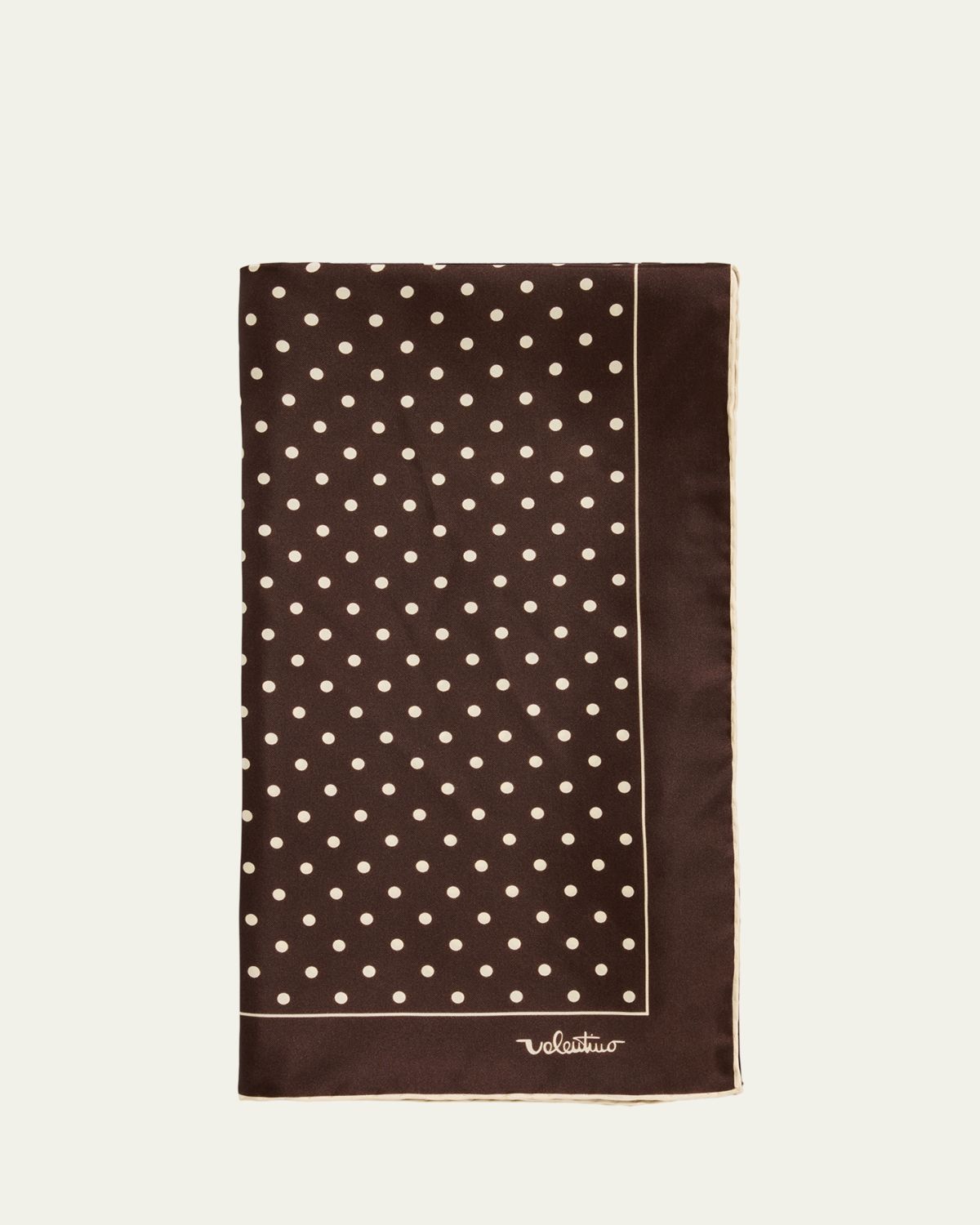Valentino Garavani Polka-Dot Silk Foulard Scarf