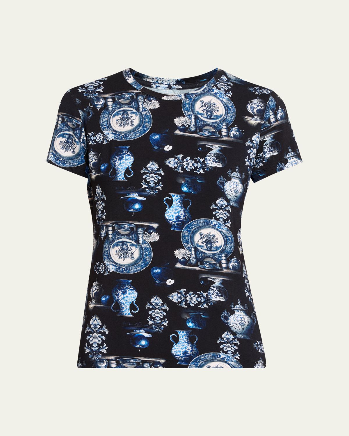L 'Agence Ressi Short-Sleeve Porcelain Tee