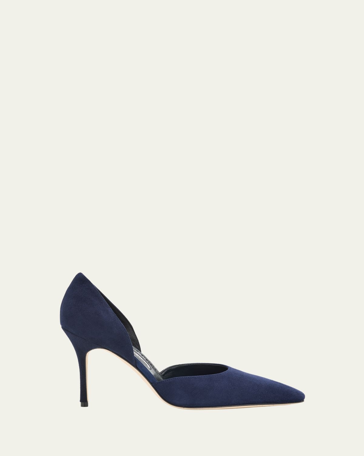Manolo Blahnik 50mm Maren Suede Pointed-Toe Pumps